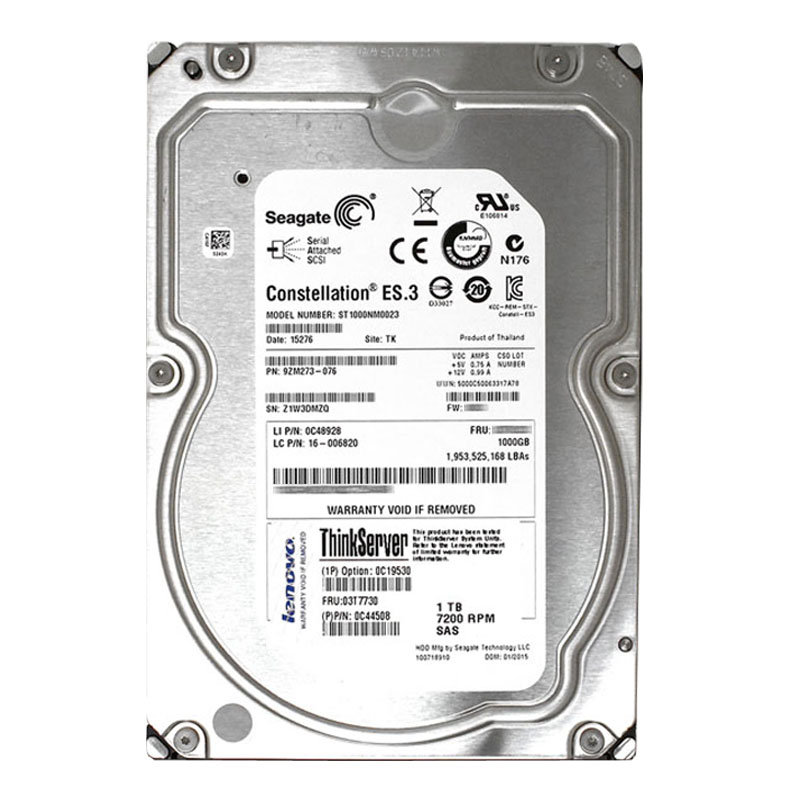 Seagate 0C48928 - 1TB 7.2K SAS 6.0Gbps 3.5" 128MB Cache Hard Drive