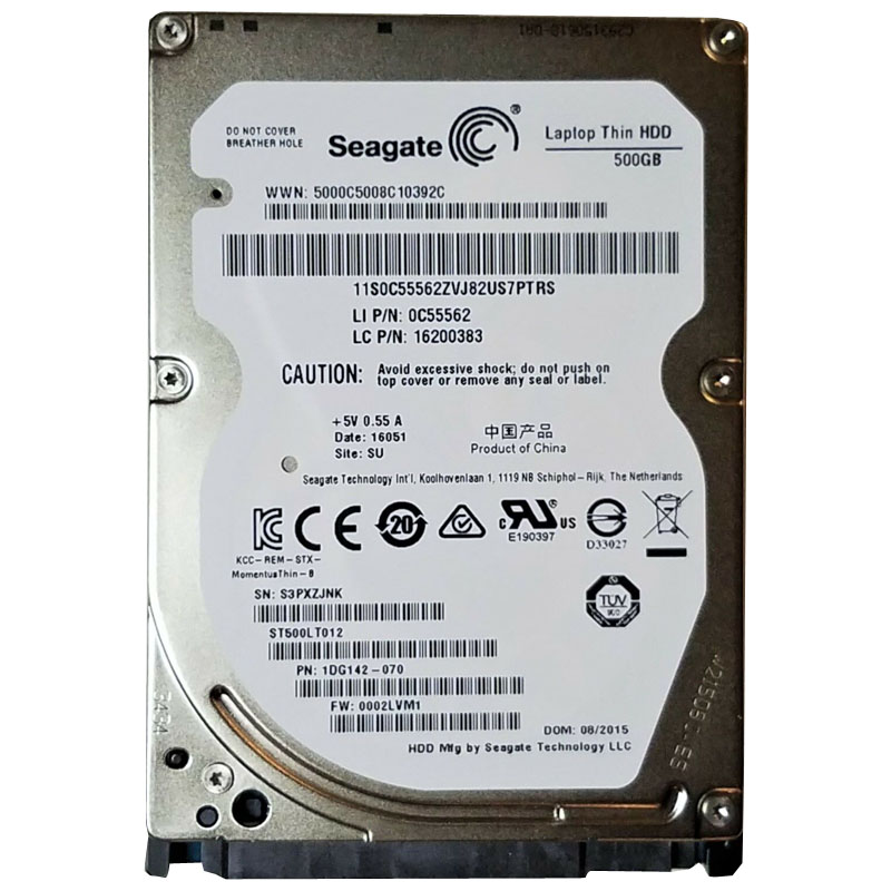 Lenovo 0C55562 - 500GB 5.4K SATA 2.5" 16MB Cache Hard Drive