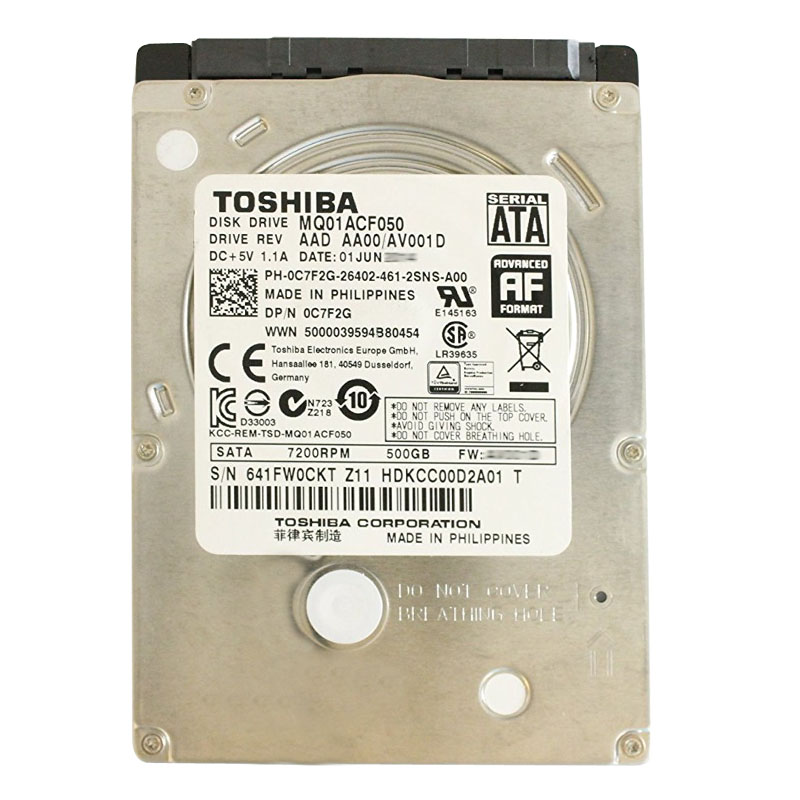 Dell 0C7F2G - 500GB 7.2K SATA 2.5" Hard Drive