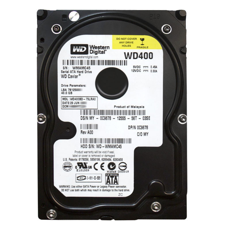 Dell 0C9678 - 40GB 7.2K SATA 3.5" Hard Drive