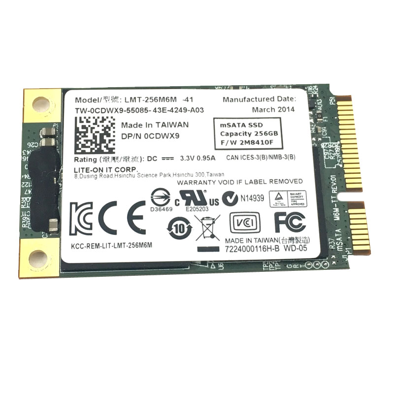0CDWX9.jpg Dell 0CDWX9 - 256GB mSATA SSD - Image 1