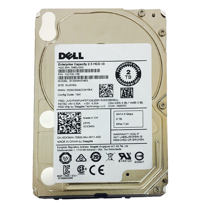 Dell 0CK3MN - 2TB 7.2K SATA 6.0Gbps 2.5" Hard Drive