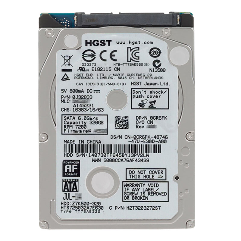 Dell 0CR6FK - 320GB 7.2K SATA 6.0Gbps 2.5" Hard Drive