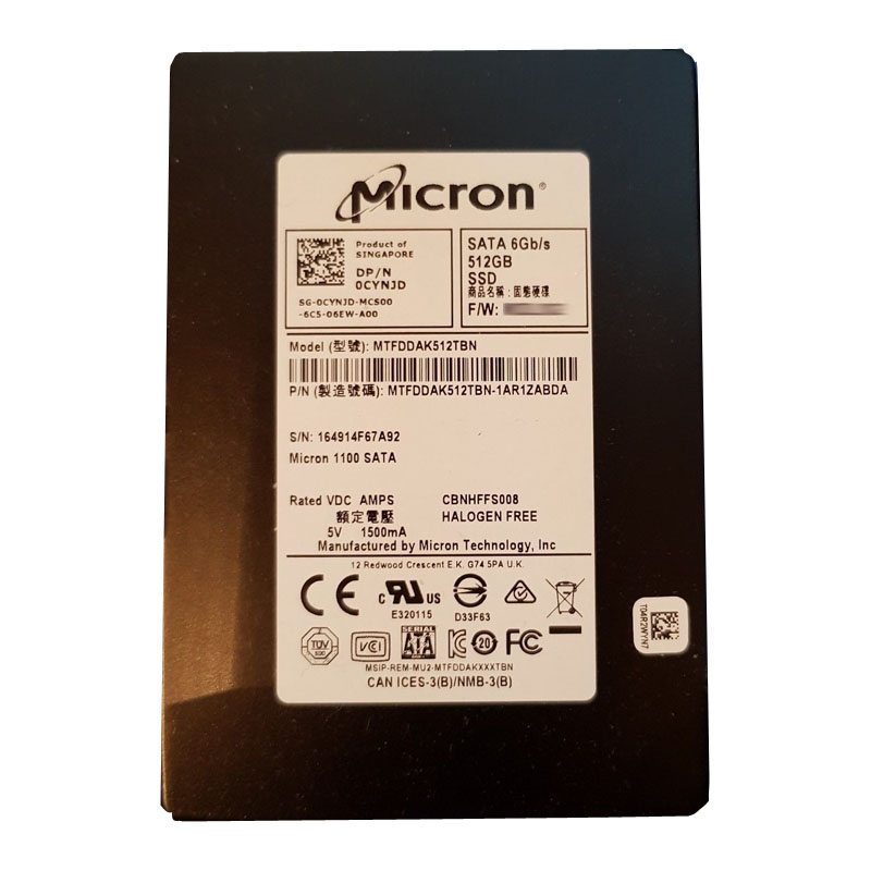 Dell 0CYNJD - 512GB SATA 2.5" SSD