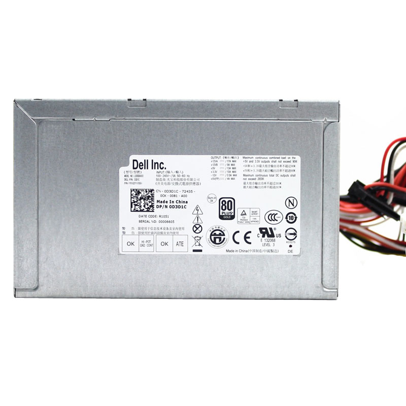 Dell 0D3D1C - 265W Power Supply For OptiPlex 390