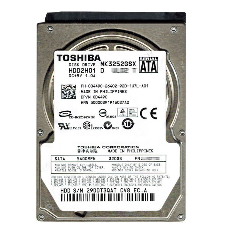 Dell 0D449C - 320GB 5.4K SATA 2.5" Hard Drive