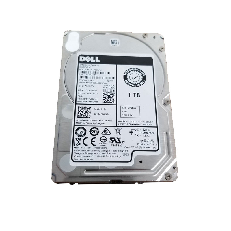 Dell 0D4N7V - 1TB 7.2K SAS 2.5" Hard Drive