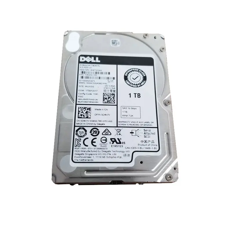0D4N7V.jpg Dell 0D4N7V - 1TB 7.2K SAS 2.5" Hard Drive - Image 1