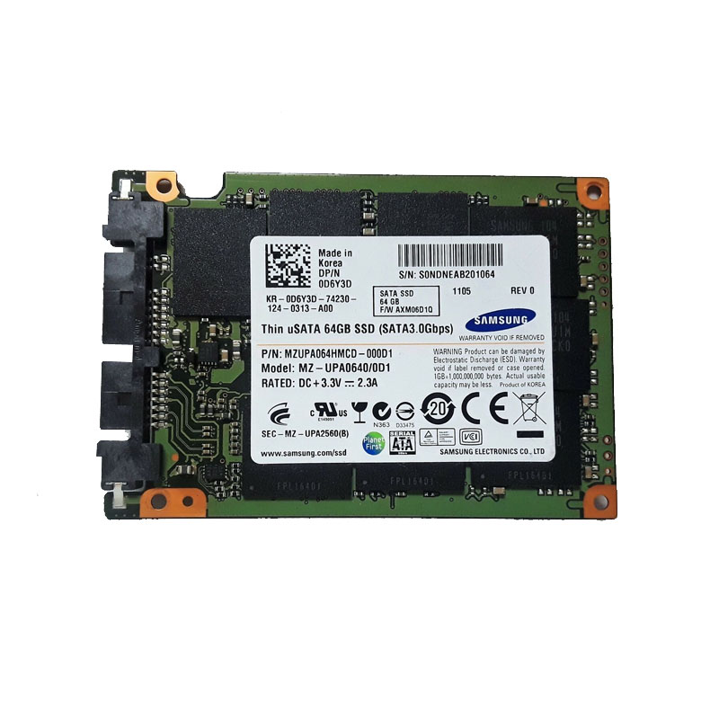 Dell 0D6Y3D - 64GB uSATA 1.8" SSD