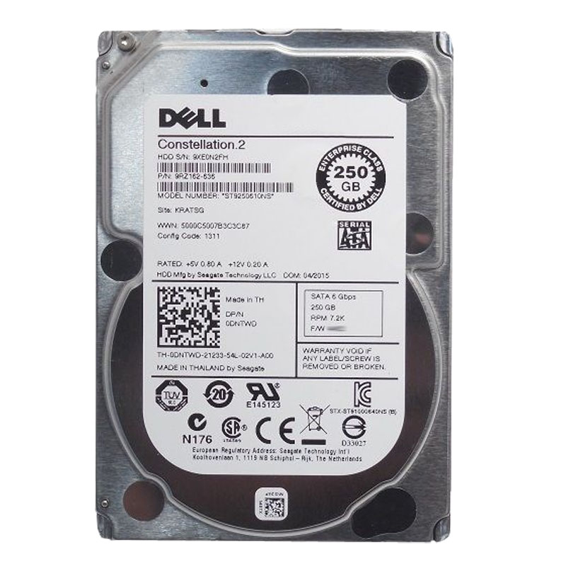 Dell 0DNTWD - 250GB 7.2K SATA 6.0Gbps 2.5" 64MB Cache Hard Drive