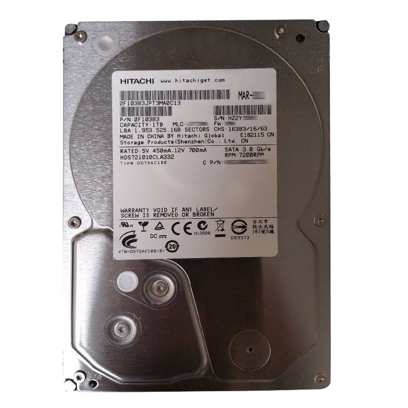 Hitachi 0F10383 - 1TB 7.2K SATA 3.0Gbps 3.5Inch 32MB Cache Hard Drive