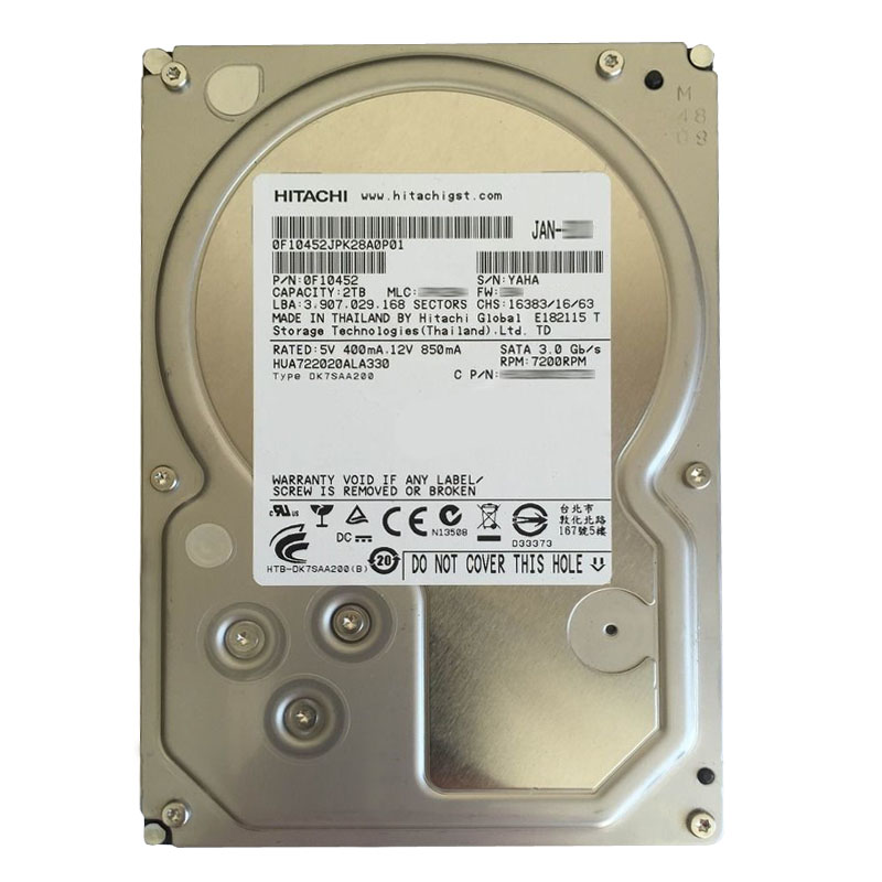 Hitachi 0F10452 - 2TB 7.2K SATA 3.0Gbps 3.5Inch 32MB Cache Hard Drive