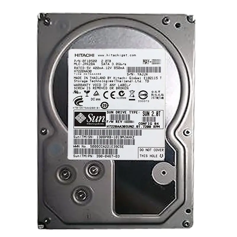 0F10500.jpg Hitachi 0F10500 - 2TB 7.2K SATA 3.0Gbps 3.5Inch Hard Drive - Image 1