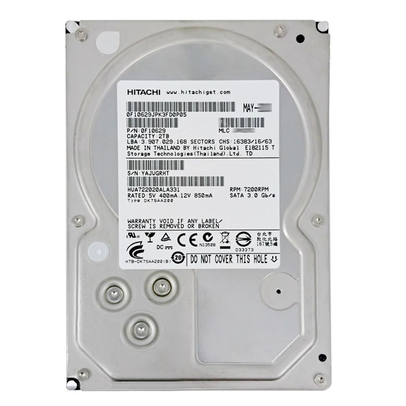 Hitachi 0F10629 - 2TB 7.2K SATA 3.0Gbps 3.5Inch 32MB Cache Hard Drive