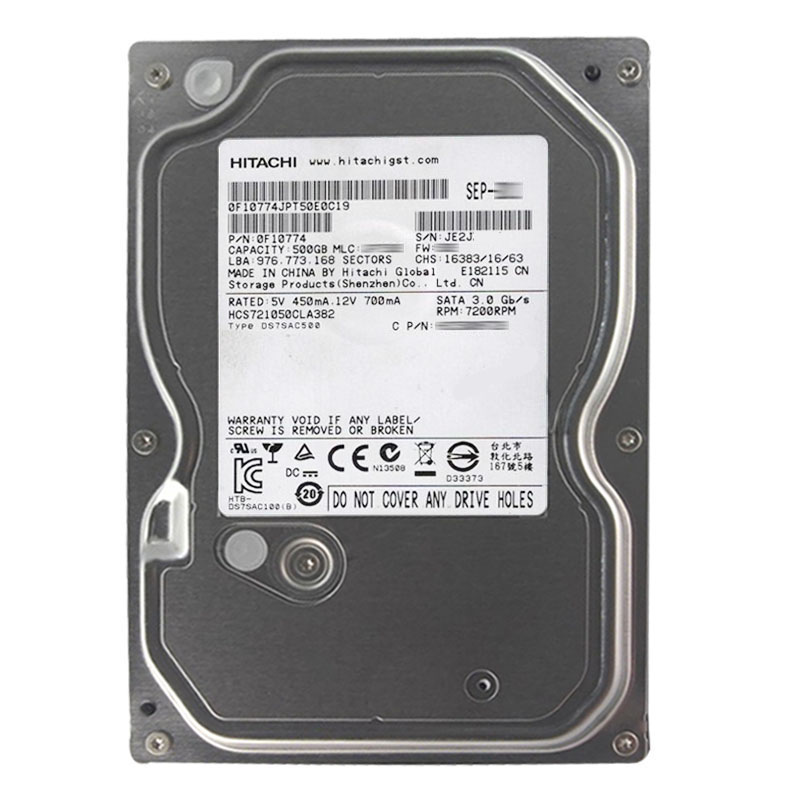 Hitachi 0F10774 - 500GB 7.2K SATA 3.0Gbps 3.5Inch 8MB Cache Hard Drive