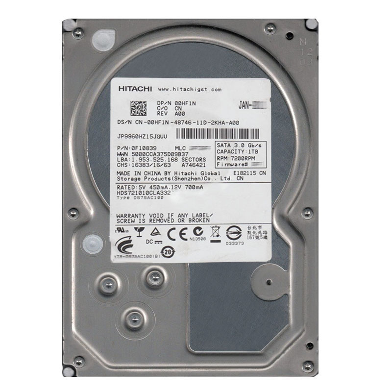 Hitachi 0F10839 - 1TB 7.2K SATA 3.0Gbps 3.5Inch 32MB Cache Hard Drive
