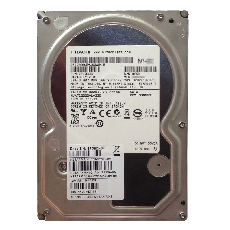 Hitachi 0F10939 - 2TB 7.2K SATA 3.0Gbps 3.5Inch 32MB Cache Hard Drive