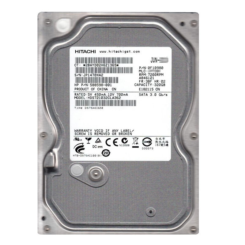 Hitachi 0F10980 - 320GB 7.2K SATA 3.0Gbps 3.5Inch 16MB Cache Hard Drive