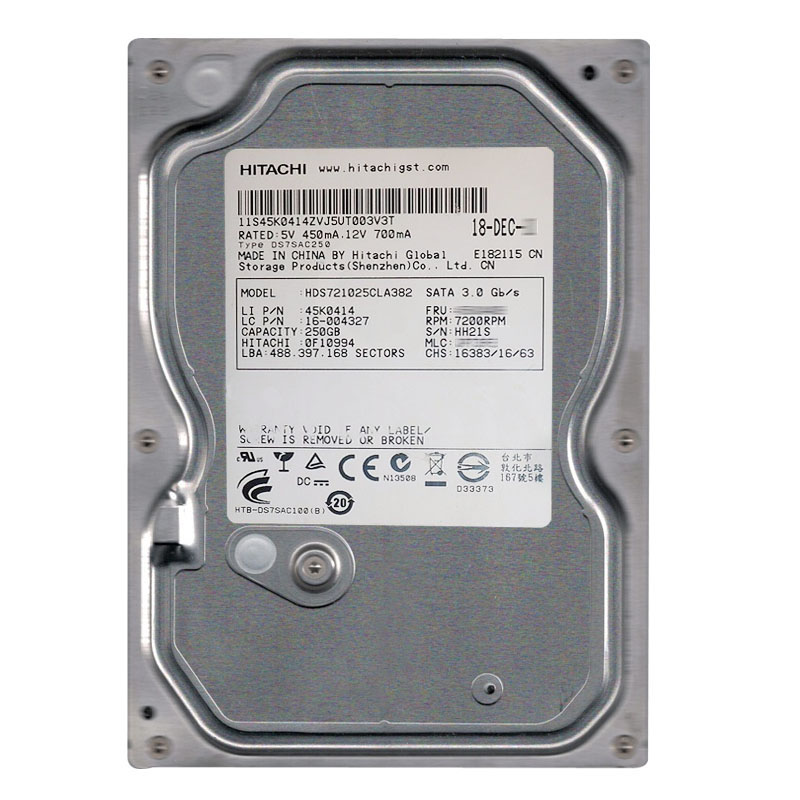 Hitachi 0F10994 - 250GB 7.2K SATA 3.0Gbps 3.5Inch 8MB Cache Hard Drive