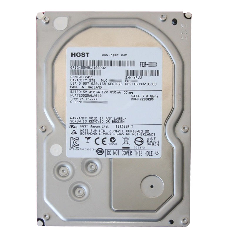 Hitachi 0F12455 - 2TB 7.2K SATA 6.0Gbps 3.5Inch 64MB Cache Hard Drive