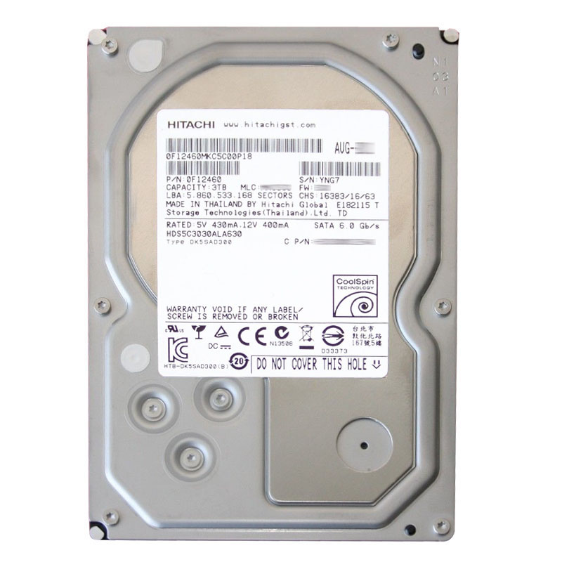Hitachi 0F12460 - 3TB 5.7K SATA 6.0Gbps 3.5Inch 32MB Cache Hard Drive