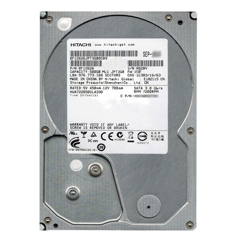 Hitachi 0F12626 - 500GB 7.2K SATA 3.0Gbps 3.5Inch 32MB Cache Hard Drive