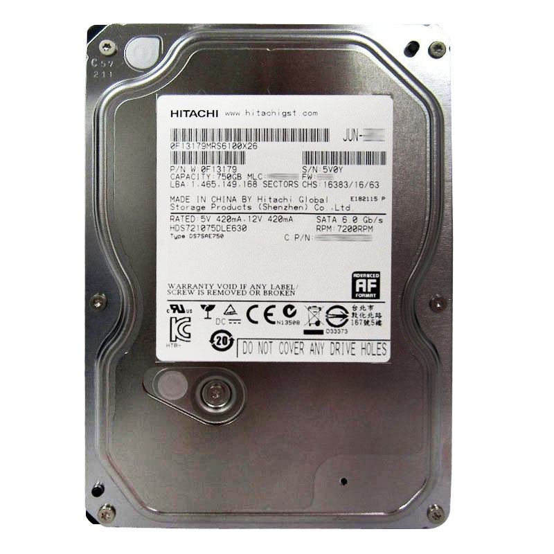 Hitachi 0F13179 - 750GB 7.2K SATA 6.0Gbps 3.5Inch Hard Drive