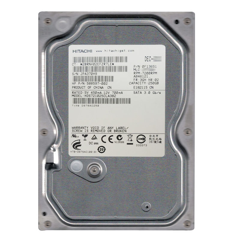 Hitachi 0F13651 - 250GB 7.2K SATA 3.0Gbps 3.5Inch 8MB Cache Hard Drive