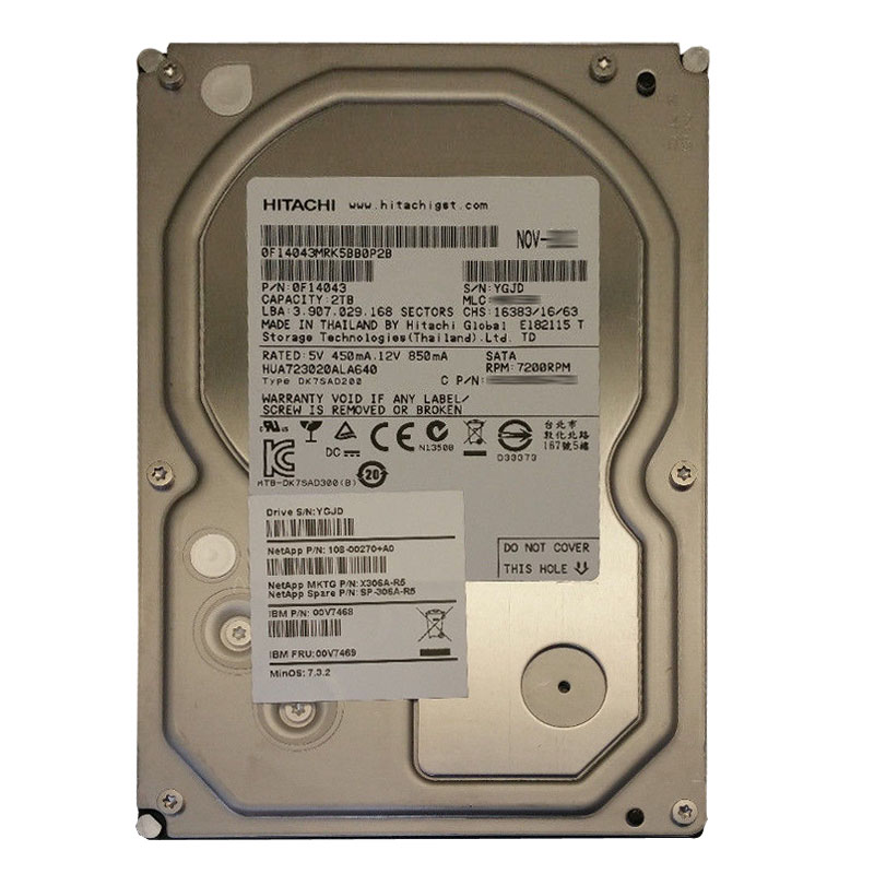 Hitachi 0F14043 - 2TB 7.2K SATA 6.0Gbps 3.5Inch 64MB Cache Hard Drive