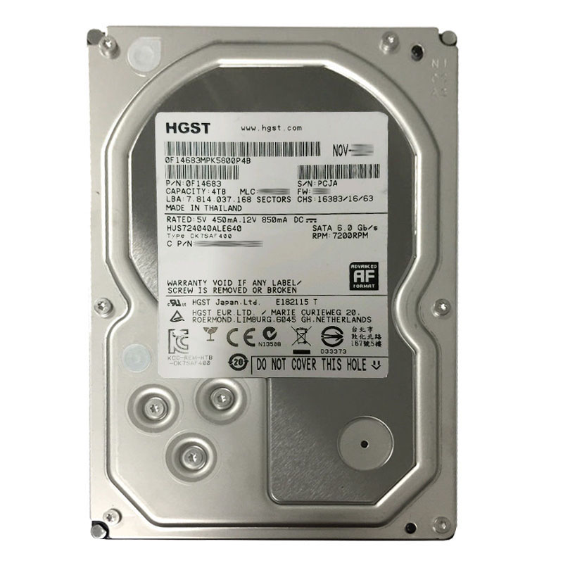 Hitachi 0F14683 - 4TB 7.2K SATA 6.0Gbps 3.5Inch 64MB Cache Hard Drive
