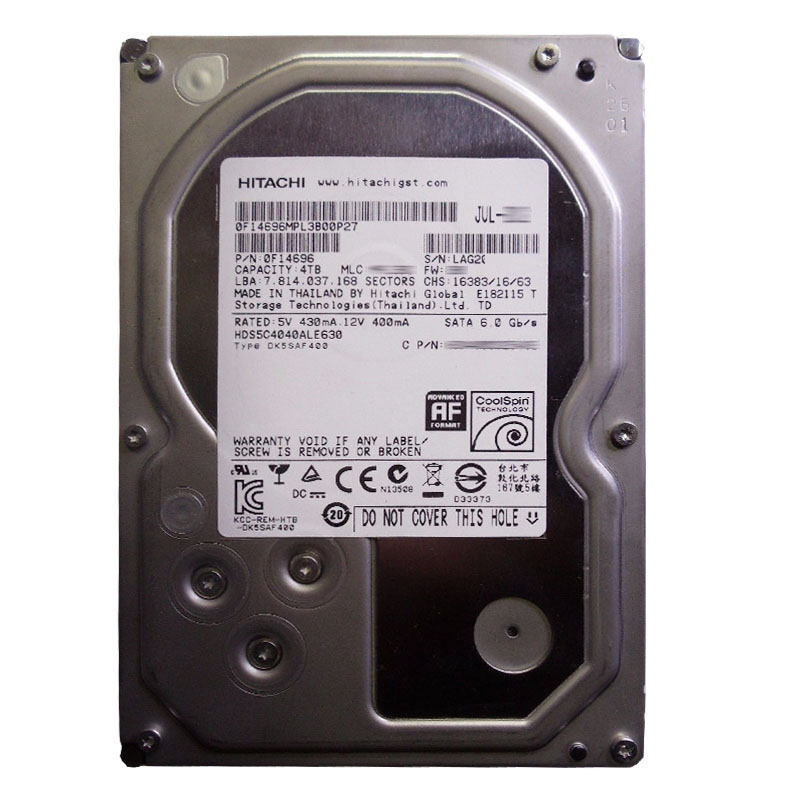Hitachi 0F14696 - 4TB 5.4K SATA 6.0Gbps 3.5Inch 32MB Cache Hard Drive