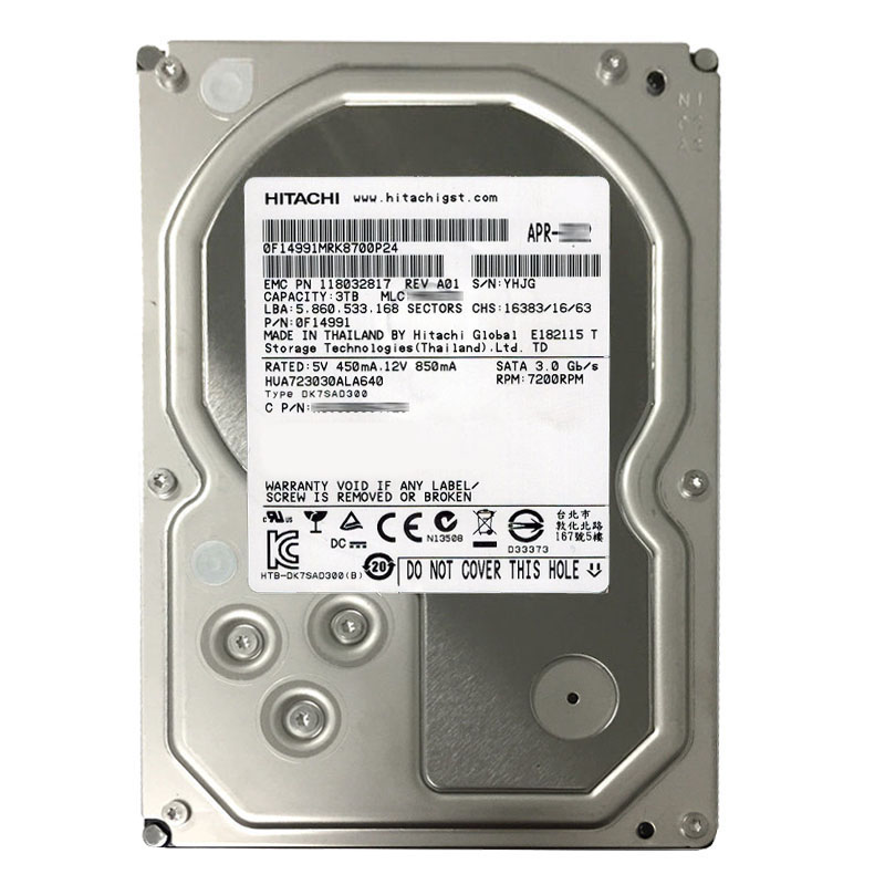 Hitachi 0F14991 - 3TB 7.2K SATA 3.0Gbps 3.5Inch 64MB Cache Hard Drive
