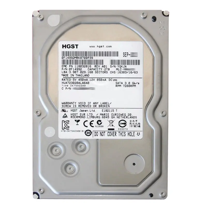 0F14992.jpg Hitachi 0F14992 - 2TB 7.2K SATA 3.0Gbps 3.5Inch 64MB Cache Hard Drive - Image 1