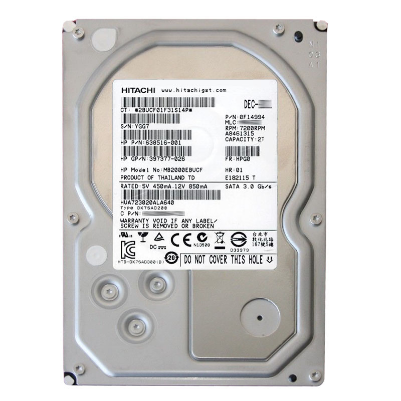Hitachi 0F14994 - 2TB 7.2K SATA 3.0Gbps 3.5Inch 64MB Cache Hard Drive
