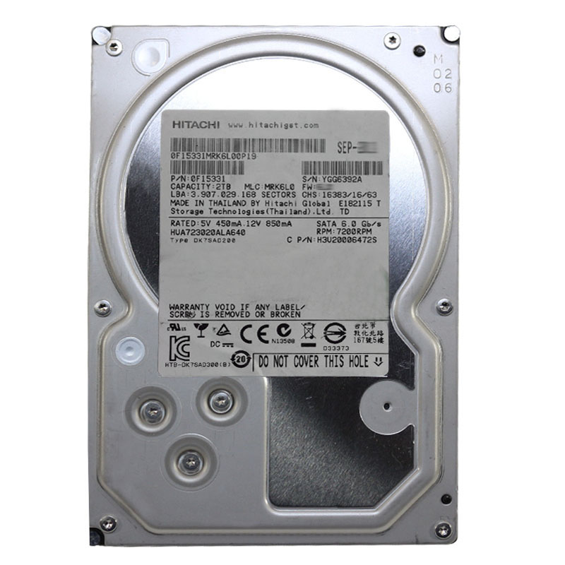 Hitachi 0F15331 - 2TB 7.2K SATA 6.0Gbps 3.5" 64MB Cache Hard Drive