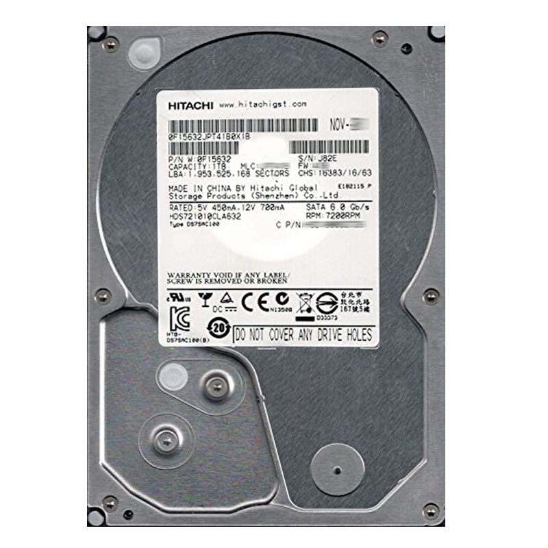 Hitachi 0F15632 - 1TB 7.2K SATA 6.0Gbps 3.5Inch 32MB Cache Hard Drive