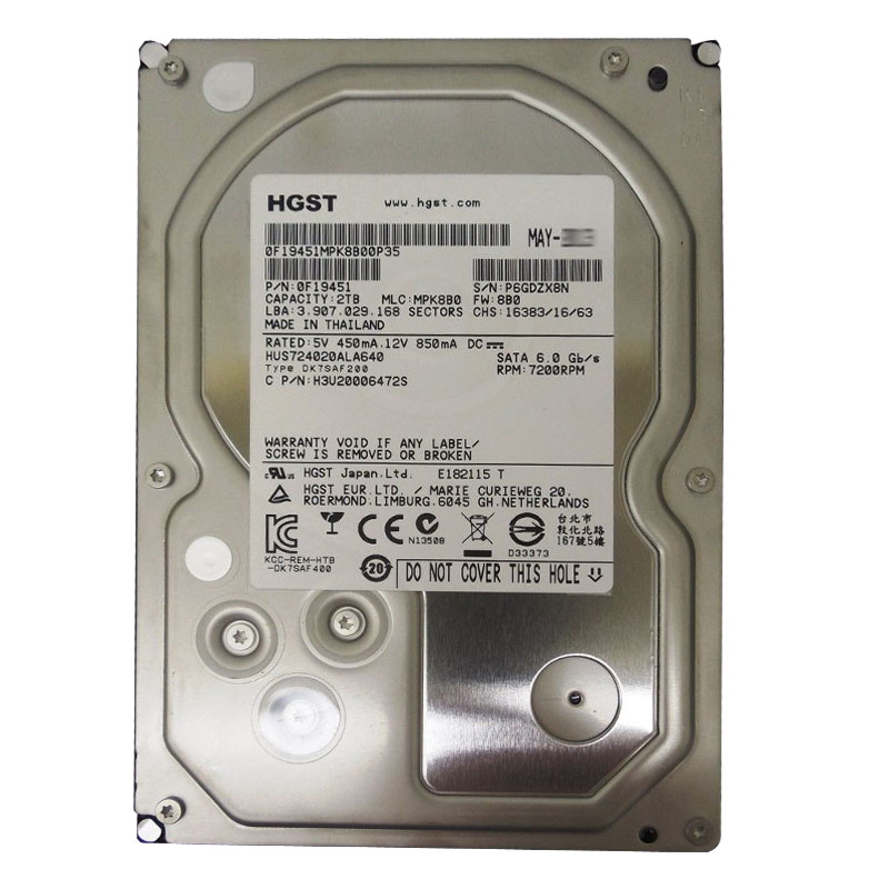 Hitachi 0F19451 - 2TB 7.2K SATA 6.0Gbps 3.5" 64MB Cache Hard Drive