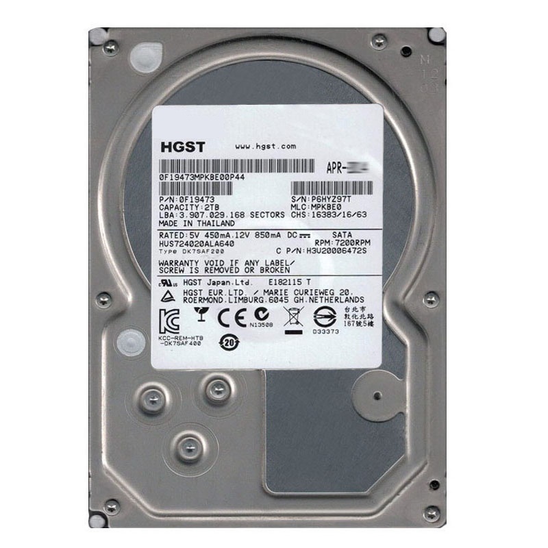 Hitachi 0F19473 - 2TB 7.2K SATA 6.0Gbps 3.5" 64MB Cache Hard Drive
