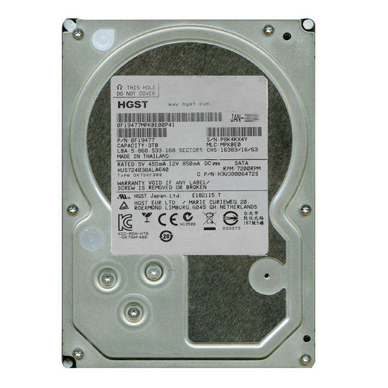 Hitachi 0F19477 - 3TB 7.2K SATA 6.0Gbps 3.5" 64MB Cache Hard Drive