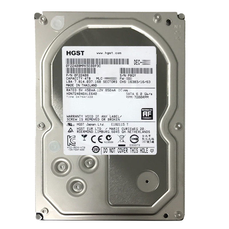 Hitachi 0F22408 - 4TB 7.2K SATA 6.0Gbps 3.5Inch 64MB Cache Hard Drive