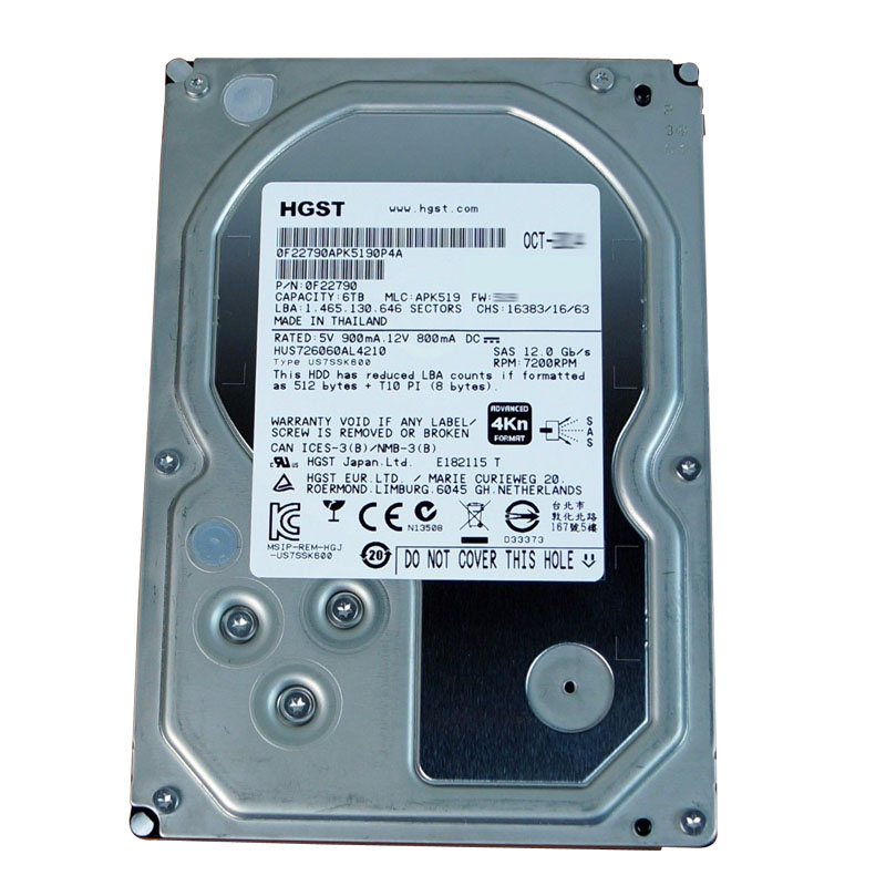 Hitachi 0F22790 - 6TB 7.2K SAS 12.0Gbps 3.5" 128MB Cache Hard Drive