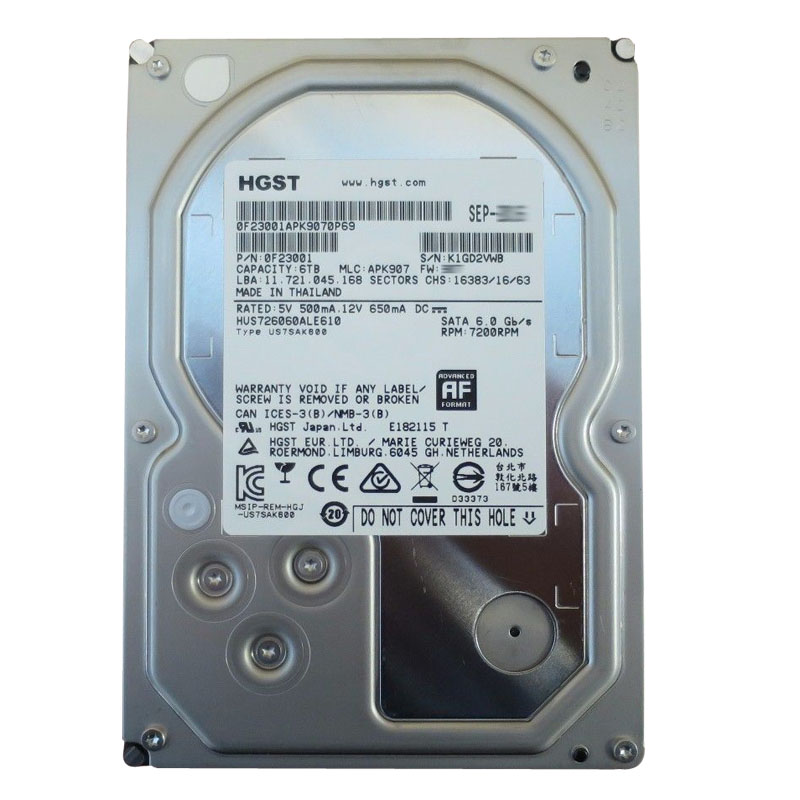 Hitachi 0F23001 - 6TB 7.2K SATA 6.0Gbps 3.5" 128MB Cache Hard Drive