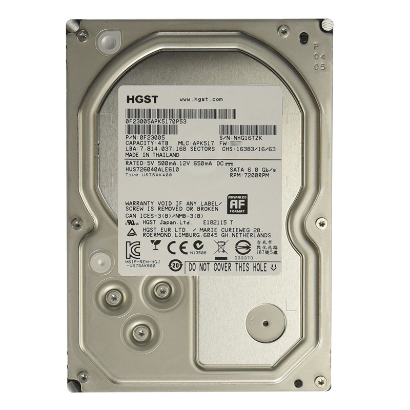 Hitachi 0F23005 - 4TB 7.2K SATA 6.0Gbps 3.5" 128MB Cache Hard Drive