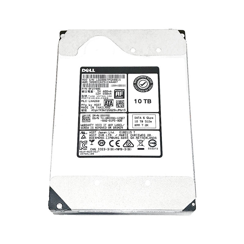 Hitachi 0F27486 - 10TB 7.2K SATA 6.0Gbps 3.5" 256MB Cache Hard Drive