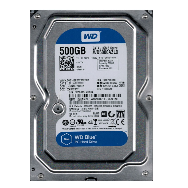Dell 0FY6CW - 500GB 7.2K SATA 3.5" 32MB Cache Hard Drive
