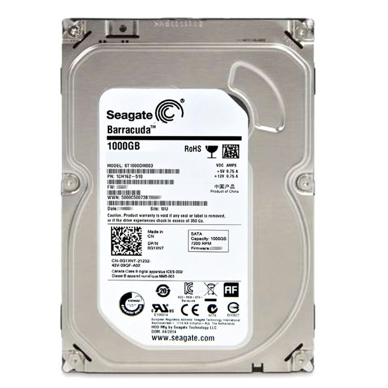 Dell 0G1XNT - 1TB 7.2K SATA 6.0Gbps 3.5" 64MB Cache Hard Drive