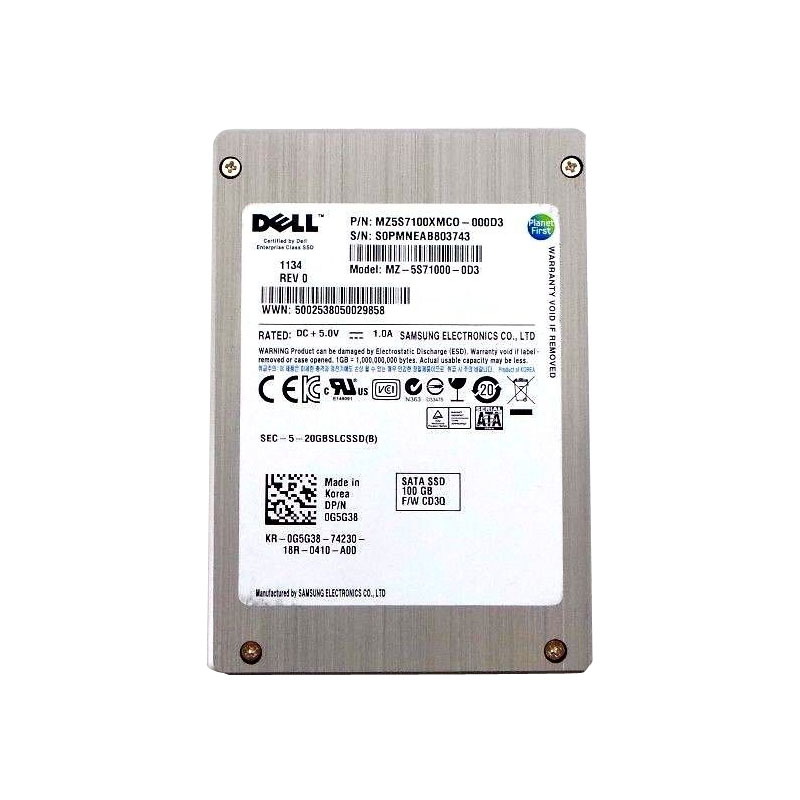 Dell 0G5G38 - 100GB SATA 2.5" SSD