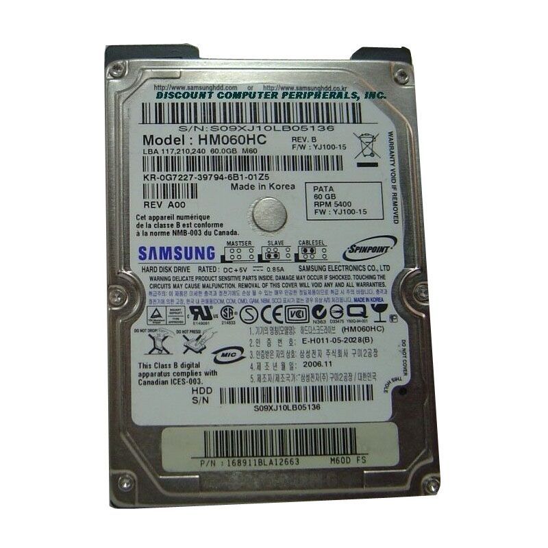 Dell 0G7227 - 60GB 5.4K IDE 2.5" Hard Drive