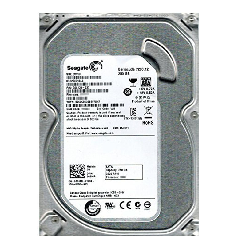 Dell 0G998R - 250GB 7.2K SATA 3.5" Hard Drive