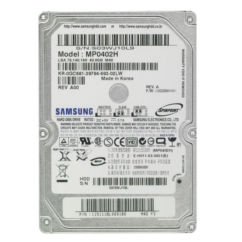 Dell 0GC681 - 40GB 5.4K IDE 2.5" Hard Drive